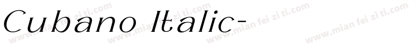 Cubano Italic字体转换